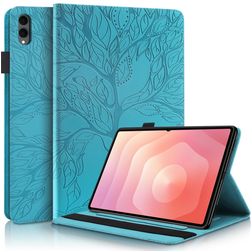 Mobigear Tree Samsung Galaxy Tab S11 Ultra Hülle Klapphülle + Stifthalter - Blau