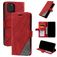Mobigear Rhombus iPhone 12 Klapphülle Portemonnaie - Rot