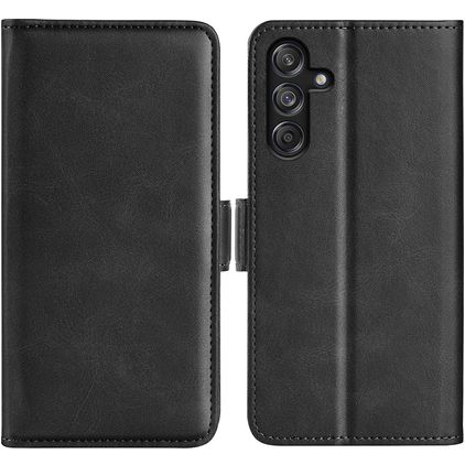 Mobigear Slim Magnet Samsung Galaxy M55 Hülle Klapphülle Geldbörse - Schwarz