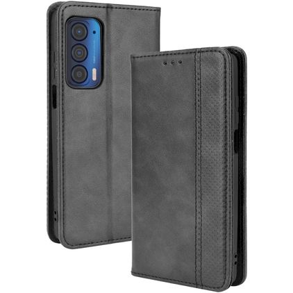 Mobigear Sensation Motorola Edge (2021) Hülle Klapphülle Geldbörse - Schwarz