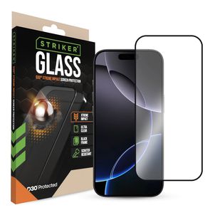 Striker Xtreme Impact iPhone 16 Pro Panzerglas Gehärtetes Glas Displayschutz - Hüllenfreundlich