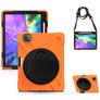 Mobigear SureGrip XGuard iPad Air 5 (2022) Hülle Kunststoff,Silikon Backcover + Stifthalter + Schulterträger + Ständer - Orange
