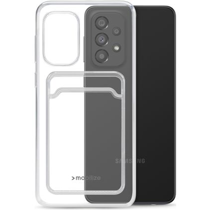 Mobilize Gelly Card Durchsichtig Samsung Galaxy A13 4G Hülle Flexibles TPU Backcover mit Kartenhalter - Transparent
