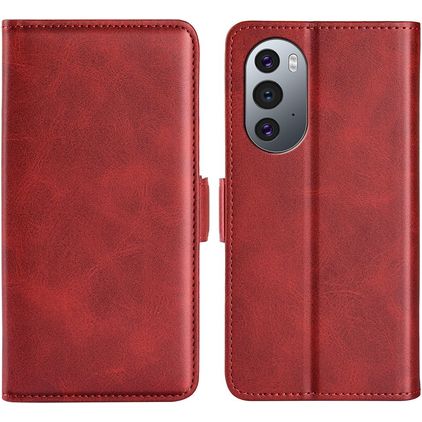 Mobigear Slim Magnet Motorola Edge X30 Hülle Klapphülle Geldbörse - Rot