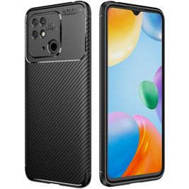 Mobigear Racing Xiaomi Redmi 10C Hülle Flexibles TPU Backcover - Schwarz