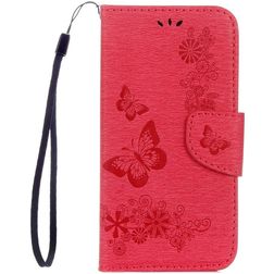 Mobigear Butterfly Samsung Galaxy S8 Hülle Klapphülle Geldbörse - Rot