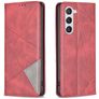 Mobigear Rhombus Slim Samsung Galaxy S24 Hülle Klapphülle - Rot