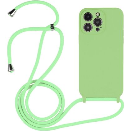 Mobigear Lanyard iPhone 14 Pro Max Silikon Handykette - Grün