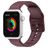 Mobigear Dashed Silikon Apple Watch Armband Dornschließe - 42/41/40/38 mm - Weinrot