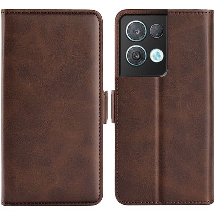 Mobigear Slim Magnet OPPO Reno 8 Pro 5G Hülle Klapphülle Geldbörse - Braun