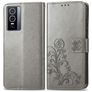 Mobigear Clover Vivo Y76 Hülle Klapphülle Geldbörse - Grau