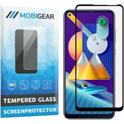 Mobigear Premium Samsung Galaxy M11 Panzerglas Gehärtetes Glas Displayschutz - Hüllenfreundlich - Schwarz