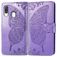 Mobigear Butterfly Samsung Galaxy A40 Hülle Klapphülle Geldbörse - Lila
