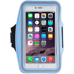 Mobigear Handyhalterung Joggen iPhone 8 Plus Sporthülle Neopren Sportarmband - Blau