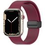 Mobigear Sport Mag Silikon Apple Watch Armband Magnetverschluss - 42/41/40/38 mm - Weinrot