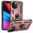 Mobigear Armor Ring iPhone 14 Pro Hülle Hardcase Backcover Stoßfest mit Ringhalter - Roségold