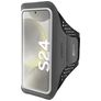 Mobiparts Comfort Fit Handyhalterung Joggen Samsung Galaxy S24 Sporthülle Neopren Sportarmband - Schwarz