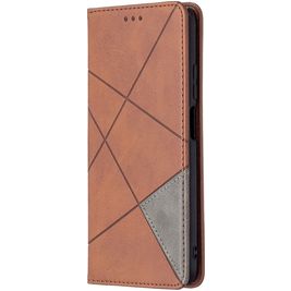 Mobigear Rhombus Slim POCO M3 Hülle Klapphülle - Braun