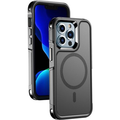 Mobigear Traveller iPhone 13 Pro Max MagSafe Hülle Hardcase Backcover Stoßfest - Schwarz