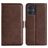Mobigear Slim Magnet Motorola Moto G54 Klapphülle Portemonnaie - Braun