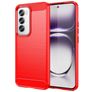 Mobigear Brushed Slim OPPO Reno 12 Pro Hülle Flexibles TPU Backcover - Rot