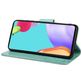 Mobigear Flowers Samsung Galaxy A53 Hülle Klapphülle Geldbörse - Türkis