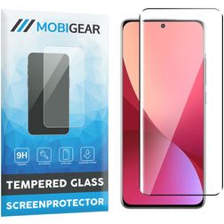 Mobigear Premium Xiaomi 12 Panzerglas Gehärtetes Glas Displayschutz - Hüllenfreundlich - Schwarz