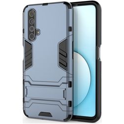 Mobigear Armor Stand Realme X50 Hülle Hardcase Backcover Stoßfest mit Ständer - Blau