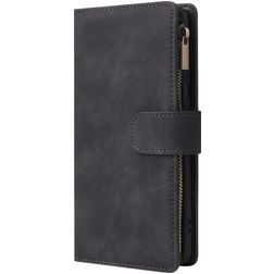 Mobigear Zipper Samsung Galaxy A71 Klapphülle Portemonnaie - Schwarz