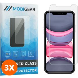 Mobigear iPhone 11 Panzerglas Gehärtetes Glas Displayschutz - Hüllenfreundlich (3er Pack)