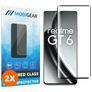 Mobigear Premium Realme GT 6 Panzerglas Gehärtetes Glas Displayschutz - Hüllenfreundlich - Schwarz (2er Pack)