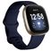 Mobigear Sport Dual Silikon Fitbit Sense Armband Drückerschließe - Dunkelblau