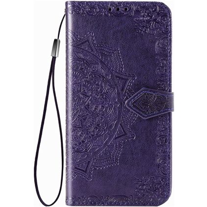 Mobigear Mandala Motorola One Hyper Hülle Klapphülle Geldbörse - Lila