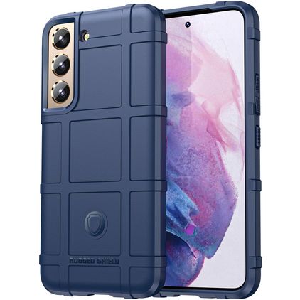 Mobigear Rugged Shield Samsung Galaxy S23 Plus Hülle Flexibles TPU Backcover Stoßfest - Blau