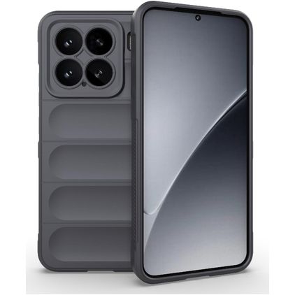 Mobigear Bumpy Xiaomi 15 Hülle Flexibles TPU Backcover - Grau