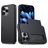 Mobigear Card iPhone 16 Pro Max Hülle Hardcase Backcover Stoßfest mit Kartenhalter - Schwarz