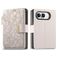 Mobigear Flowers iPhone Duo Hülle Klapphülle Geldbörse - Beige