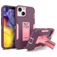 Mobigear Heavy Armor Stand iPhone 14 Plus Hülle Hardcase Backcover Stoßfest mit Ständer - Lila