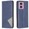 Mobigear Rhombus Slim Motorola Moto E14 Hülle Klapphülle - Blau