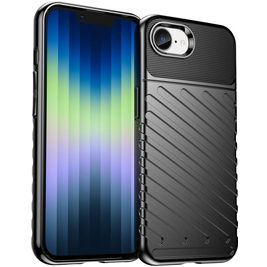 Mobigear Groove iPhone 17e Hülle Flexibles TPU Backcover - Schwarz