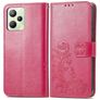 Mobigear Clover Realme C35 Hülle Klapphülle Geldbörse - Magenta