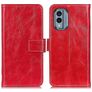 Mobigear Basic Nokia X30 Hülle Klapphülle Geldbörse - Rot