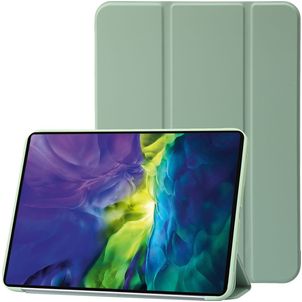 Mobigear Tri-Fold Gel iPad 11 (2025) Hülle TPU,Kunstleder Klapphülle - Grün