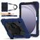 Mobigear SureGrip Xtreme Samsung Galaxy Tab A9 Plus (2023) Hülle Kunststoff,Silikon Backcover + Schulterträger + Ständer - Blau