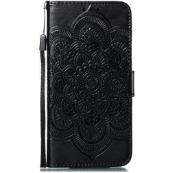 Mobigear Mandala iPhone 11 Pro Max Hülle Klapphülle Geldbörse - Schwarz