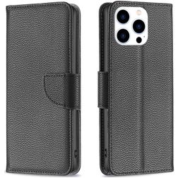 Mobigear Excellent iPhone 16 Pro Max Hülle Klapphülle Geldbörse - Schwarz