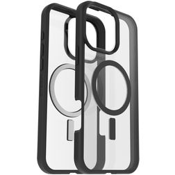 Otterbox React iPhone 16 Pro Max MagSafe Hülle Hardcase Backcover Stoßfest - Transparent / Schwarz
