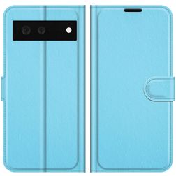 Mobigear Classic Google Pixel 6 Hülle Klapphülle Geldbörse - Blau