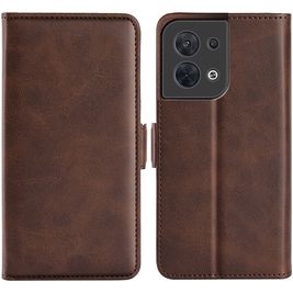 Mobigear Slim Magnet OPPO Reno 8 5G Hülle Klapphülle Geldbörse - Braun