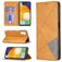 Mobigear Rhombus Slim Samsung Galaxy A13 5G Hülle Klapphülle - Cognac